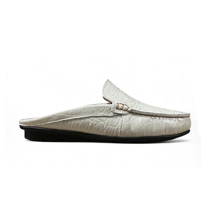Women Trevor White Printed Mule