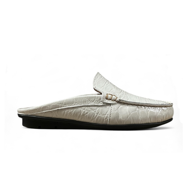 Women Trevor White Printed Mule