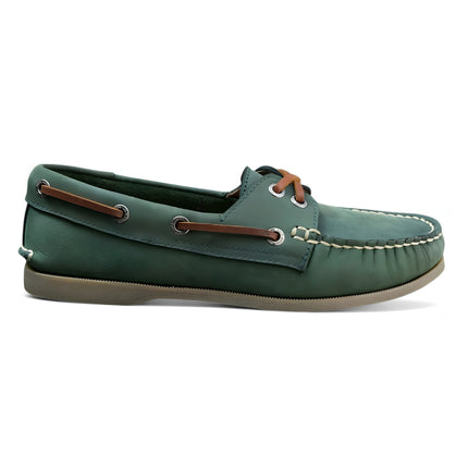 Women Midnight Green Boat Shoes