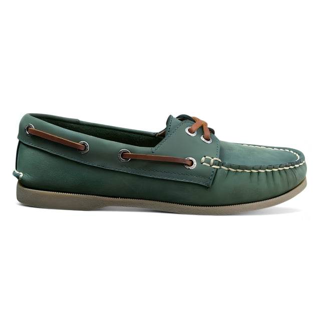 Women Midnight Green Boat Shoes