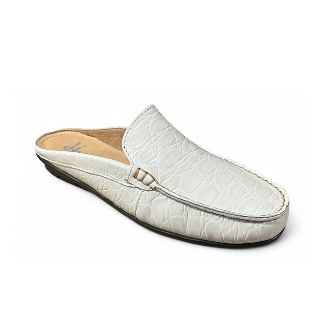 Women Trevor White Printed Mule
