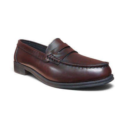 Ladies Burgundy Penny Loafer