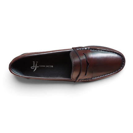 Ladies Burgundy Penny Loafer