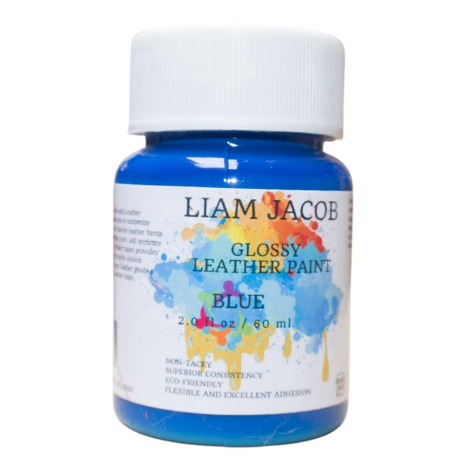 Liam Jacob Glossy Blue Leather Paint