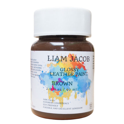 Liam Jacob Glossy Brown Leather Paint