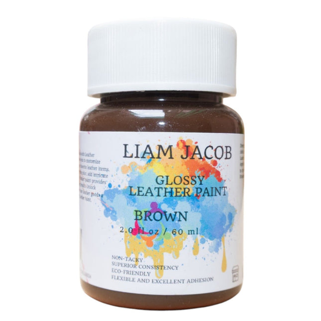 Liam Jacob Glossy Brown Leather Paint