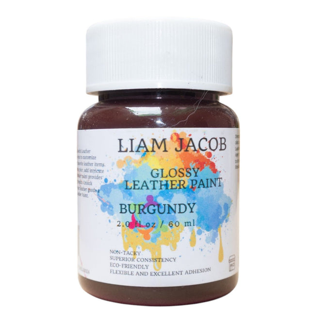 Liam Jacob Glossy Burgundy Leather Paint