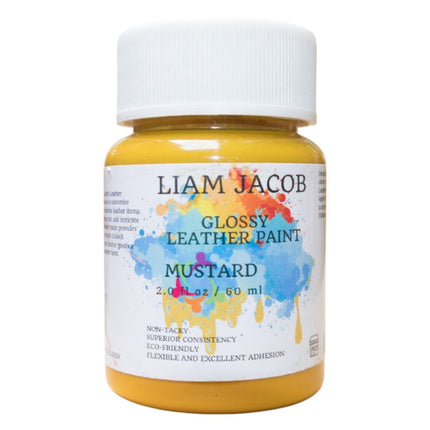 Liam Jacob Glossy Mustard Leather Paint