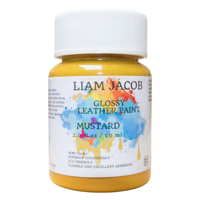 Liam Jacob Glossy Mustard Leather Paint