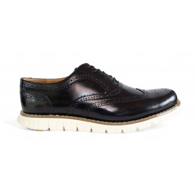 Men's Nomad Black Wingtip Oxford White Sole