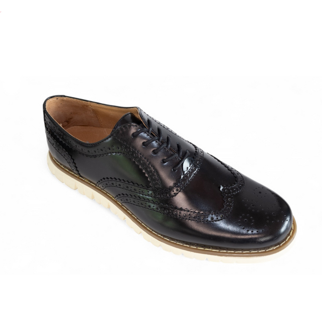 Men's Nomad Black Wingtip Oxford White Sole
