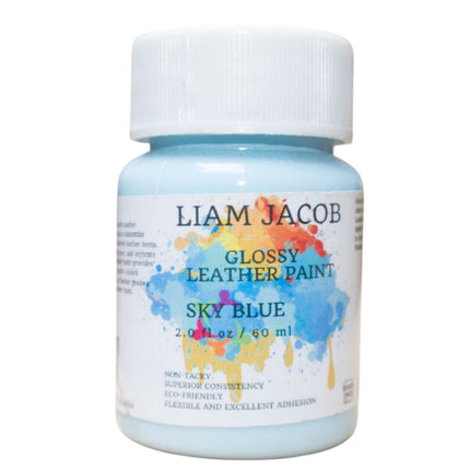 Liam Jacob Glossy Sky Blue Leather Paint