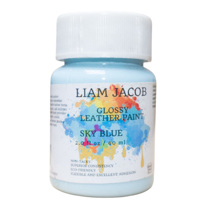 Liam Jacob Glossy Sky Blue Leather Paint
