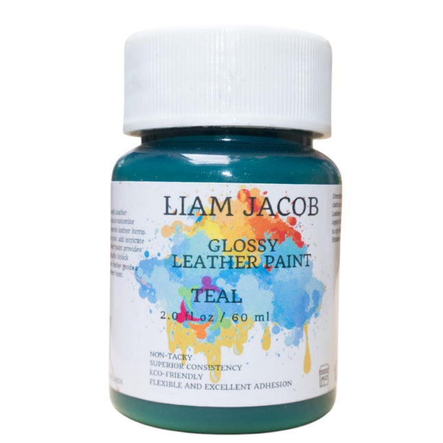 Liam Jacob Glossy Teal Leather Paint